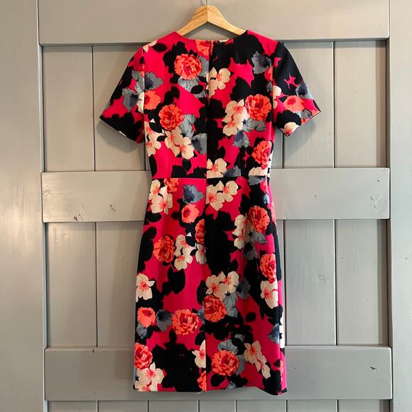 J. Crew Floral Short Sleeve Dress Size 00 - Picture 4 of 6